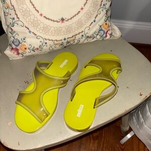 Melissa Translucent neon  Yellow Women's Sandals 7